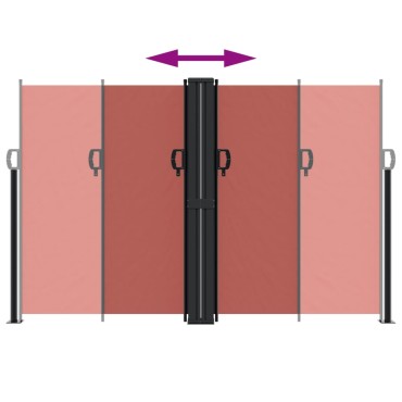 vidaXL Σκίαστρο Πλαϊνό Συρόμενο Τερακότα 160 x 600 εκ.