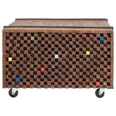 vidaXL Τραπεζάκι Βοηθητικό 60x60x38cm από Ξύλο Teak 1 τεμ.