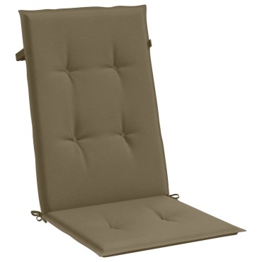 vidaXL Μαξιλάρια Καρέκλας Κήπου Πλάτη 2τεμ Taupe 120x50x4cm Ύφασμα