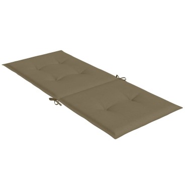vidaXL Μαξιλάρια Καρέκλας Κήπου Πλάτη 2τεμ Taupe 120x50x4cm Ύφασμα
