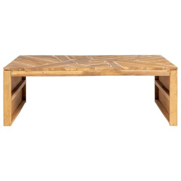 vidaXL Τραπέζι Σαλονιού «Διαβρωμένο» Στιλ 110x35x38cm Ξύλο Teak 1 τεμ.