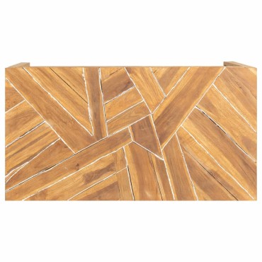 vidaXL Τραπέζι Σαλονιού «Διαβρωμένο» Στιλ 110x35x38cm Ξύλο Teak 1 τεμ.