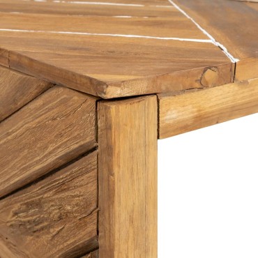 vidaXL Τραπέζι Σαλονιού «Διαβρωμένο» Στιλ 110x35x38cm Ξύλο Teak 1 τεμ.