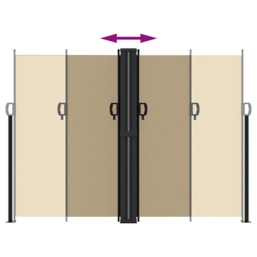 vidaXL Σκίαστρο Πλαϊνό Συρόμενο Μπεζ 180 x 600 εκ.