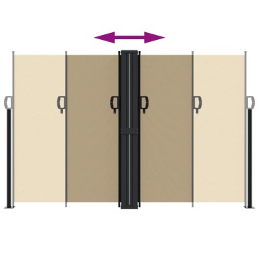 vidaXL Σκίαστρο Πλαϊνό Συρόμενο Μπεζ 160 x 600 εκ.