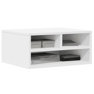 vidaXL Βάση Εκτυπωτή Λευκή 49 x 40 x 22,5 εκ. από Επεξεργασμένο Ξύλο