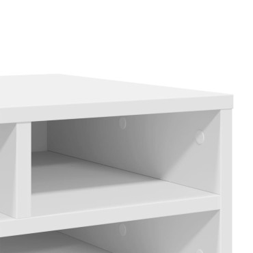 vidaXL Βάση Εκτυπωτή Λευκή 49 x 40 x 22,5 εκ. από Επεξεργασμένο Ξύλο
