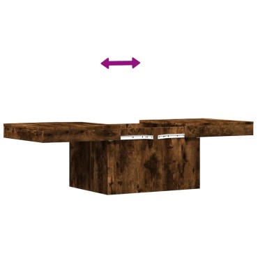 vidaXL Τραπεζάκι Σαλονιού Καπνιστή Δρυς 100x55x40cm Επεξεργ. Ξύλο 1 τεμ.