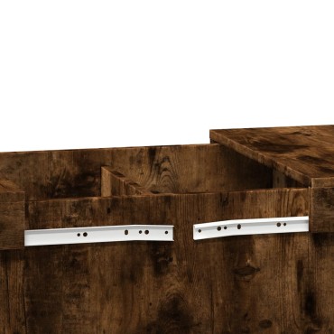 vidaXL Τραπεζάκι Σαλονιού Καπνιστή Δρυς 100x55x40cm Επεξεργ. Ξύλο 1 τεμ.