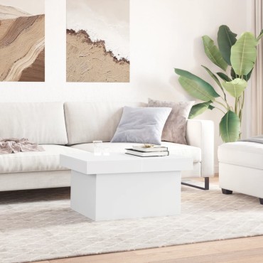 vidaXL Τραπεζάκι Σαλονιού Λευκό 80x55x40cm από Επεξεργ. Ξύλο 1 τεμ.