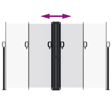 vidaXL Σκίαστρο Πλαϊνό Συρόμενο Λευκό 160 x 1200 εκ.