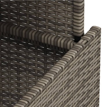 vidaXL Τραπέζι Κήπου Γκρι 100x55x73cm Συνθετικό Ρατάν/Ξύλο Ακακίας 1 τεμ.