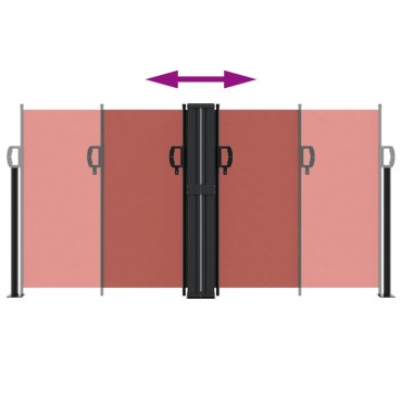 vidaXL Σκίαστρο Πλαϊνό Συρόμενο Τερακότα 120 x 1200 εκ.