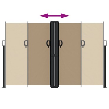vidaXL Σκίαστρο Πλαϊνό Συρόμενο Taupe 160 x 1200 εκ.