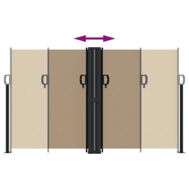 vidaXL Σκίαστρο Πλαϊνό Συρόμενο Taupe 140 x 1000 εκ.