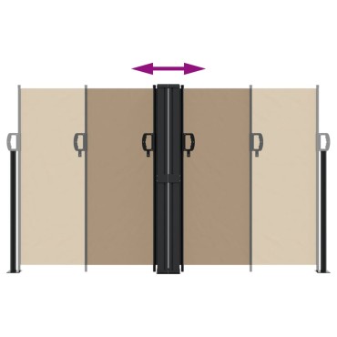 vidaXL Σκίαστρο Πλαϊνό Συρόμενο Taupe 140 x 1200 εκ.