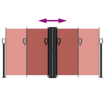 vidaXL Σκίαστρο Πλαϊνό Συρόμενο Τερακότα 120 x 600 εκ.