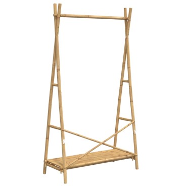 vidaXL Κρεμάστρα Ρούχων με Ράφι 102 x 50 x 190 εκ. Μπαμπού