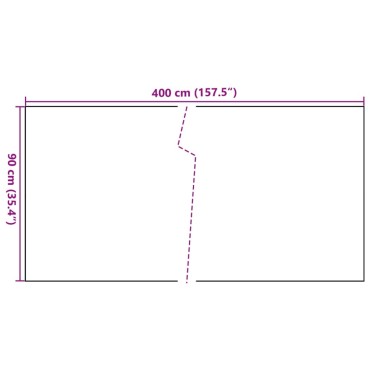 vidaXL Διαχωριστικό Βεράντας Ανοιχτό Καφέ 400x90 εκ. Συνθετικό Ρατάν