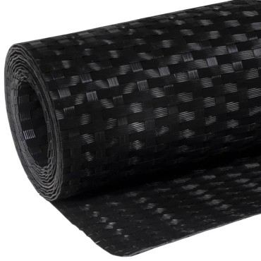 vidaXL Διαχωριστικό Βεράντας Μαύρο 300x80cm από Συνθετικό Ρατάν