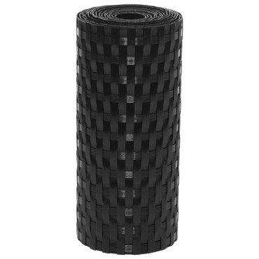 vidaXL Διαχωριστικά Βεράντας 10 τεμ. Καφέ&Μαύρο 255x19cm Συνθ. Ρατάν