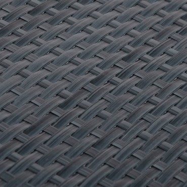 vidaXL Διαχωριστικό Βεράντας 5 τεμ. Ανθρακί 255x19cm Συνθ. Ρατάν