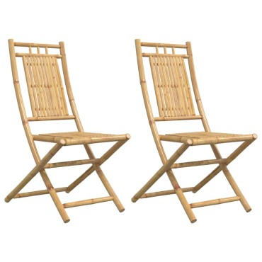vidaXL Καρέκλες Κήπου Πτυσσόμενες 2 τεμ. 46x66x99cm από Μπαμπού