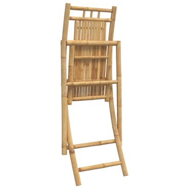 vidaXL Καρέκλες Κήπου Πτυσσόμενες 2 τεμ. 46x66x99cm από Μπαμπού