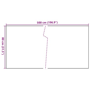 vidaXL Διαχωριστικό Βεράντας Λευκό 500x80cm από Συνθετικό Ρατάν