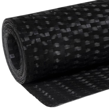 vidaXL Διαχωριστικό Βεράντας Μαύρο 500x80cm από Συνθετικό Ρατάν