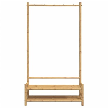 vidaXL Κρεμάστρα Ρούχων με Ράφια 103 x 40 x 183 εκ. Μπαμπού