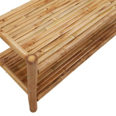 vidaXL Κρεμάστρα Ρούχων με Ράφια 103 x 40 x 183 εκ. Μπαμπού