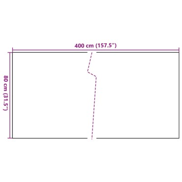 vidaXL Διαχωριστικό Βεράντας Ανοιχτό Καφέ 400x80cm Συνθετικό Ρατάν