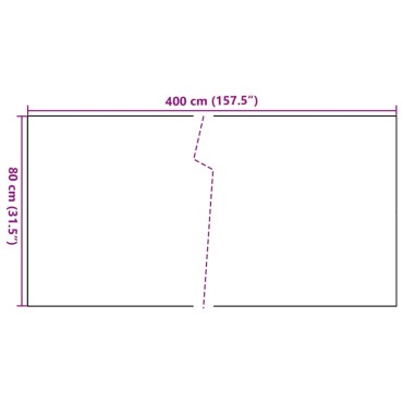 vidaXL Διαχωριστικό Βεράντας Ανοιχτό Καφέ 400x80cm Συνθετικό Ρατάν