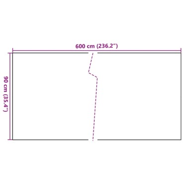 vidaXL Διαχωριστικό Βεράντας Μαύρο 600x90cm από Συνθετικό Ρατάν