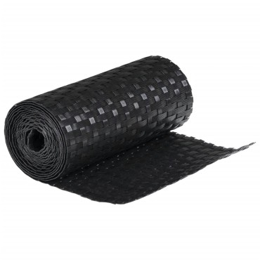 vidaXL Διαχωριστικά Βεράντας 5 τεμ. Μαύρο 255x19cm Συνθετικό Ρατάν