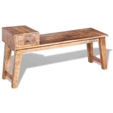 vidaXL Πάγκος με Συρτάρι 120x36x60cm από Μασίφ Ξύλο Μάνγκο 1 τεμ.