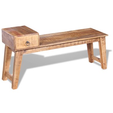 vidaXL Πάγκος με Συρτάρι 120x36x60cm από Μασίφ Ξύλο Μάνγκο 1 τεμ.