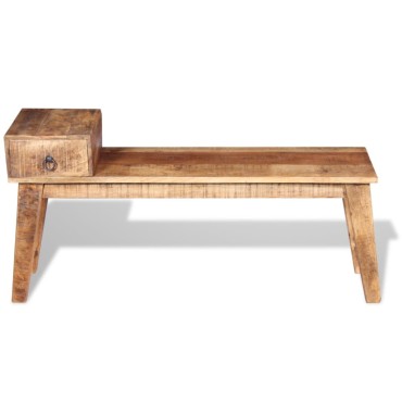 vidaXL Πάγκος με Συρτάρι 120x36x60cm από Μασίφ Ξύλο Μάνγκο 1 τεμ.