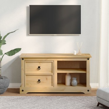 vidaXL Έπιπλο Τηλεόρασης Corona 100x40x52cm από Μασίφ Ξύλο Πεύκου