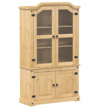 vidaXL Βιτρίνα Corona 103,5x42x180cm από Μασίφ Ξύλο Πεύκου 1 τεμ.