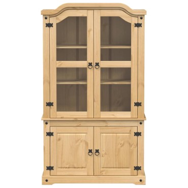 vidaXL Βιτρίνα Corona 103,5x42x180cm από Μασίφ Ξύλο Πεύκου 1 τεμ.