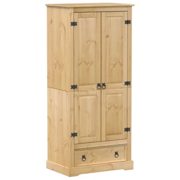 vidaXL Ντουλάπα Corona 76x50x170cm από Μασίφ Ξύλο Πεύκου 1 τεμ.