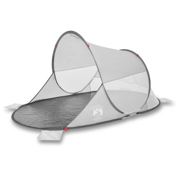 vidaXL Σκηνή Παραλίας Pop Up 2 Ατόμων Αδιάβροχη Γκρι