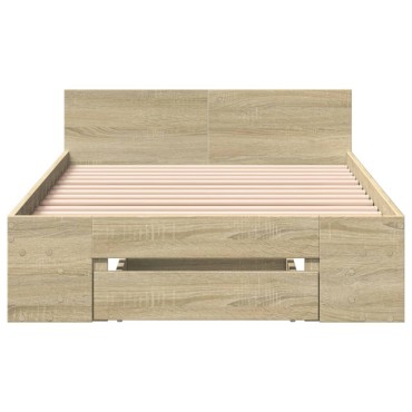 vidaXL Πλαίσιο Κρεβατιού με συρτάρια Sonoma Δρυς 100x200εκ. Επεξ. Ξύλο