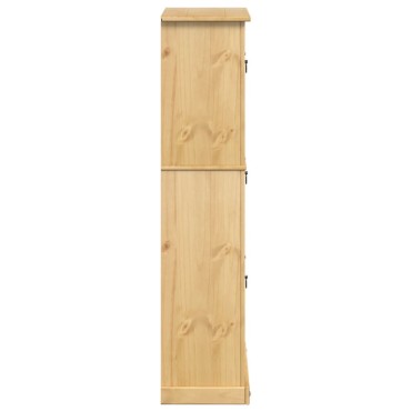 vidaXL Παπουτσοθήκη Corona 99x32x138cm από Μασίφ Ξύλο Πεύκου