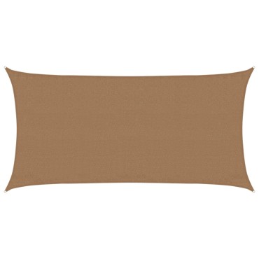 vidaXL Πανί Σκίασης Taupe 3 x 6 μ. από HDPE 160 γρ./μ²