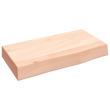 vidaXL Ράφι Τοίχου 40x20x6cm από Ακατέργαστο Μασίφ Ξύλο Δρυός 1 τεμ.