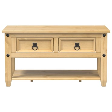 vidaXL Τραπεζάκι Corona Με Συρτάρια 85x50x45cm Μασίφ Ξύλο Πεύκου 1 τεμ.