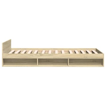 vidaXL Πλαίσιο Κρεβατιού με Συρτάρια Sonoma Δρυς 75x190 εκ. Επεξ. Ξύλο